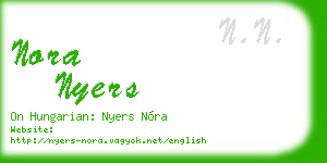 nora nyers business card