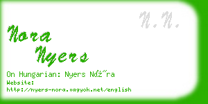 nora nyers business card